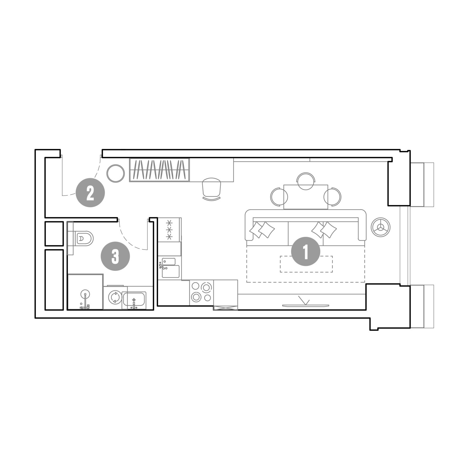 Планировка: студия, 31,3 м²