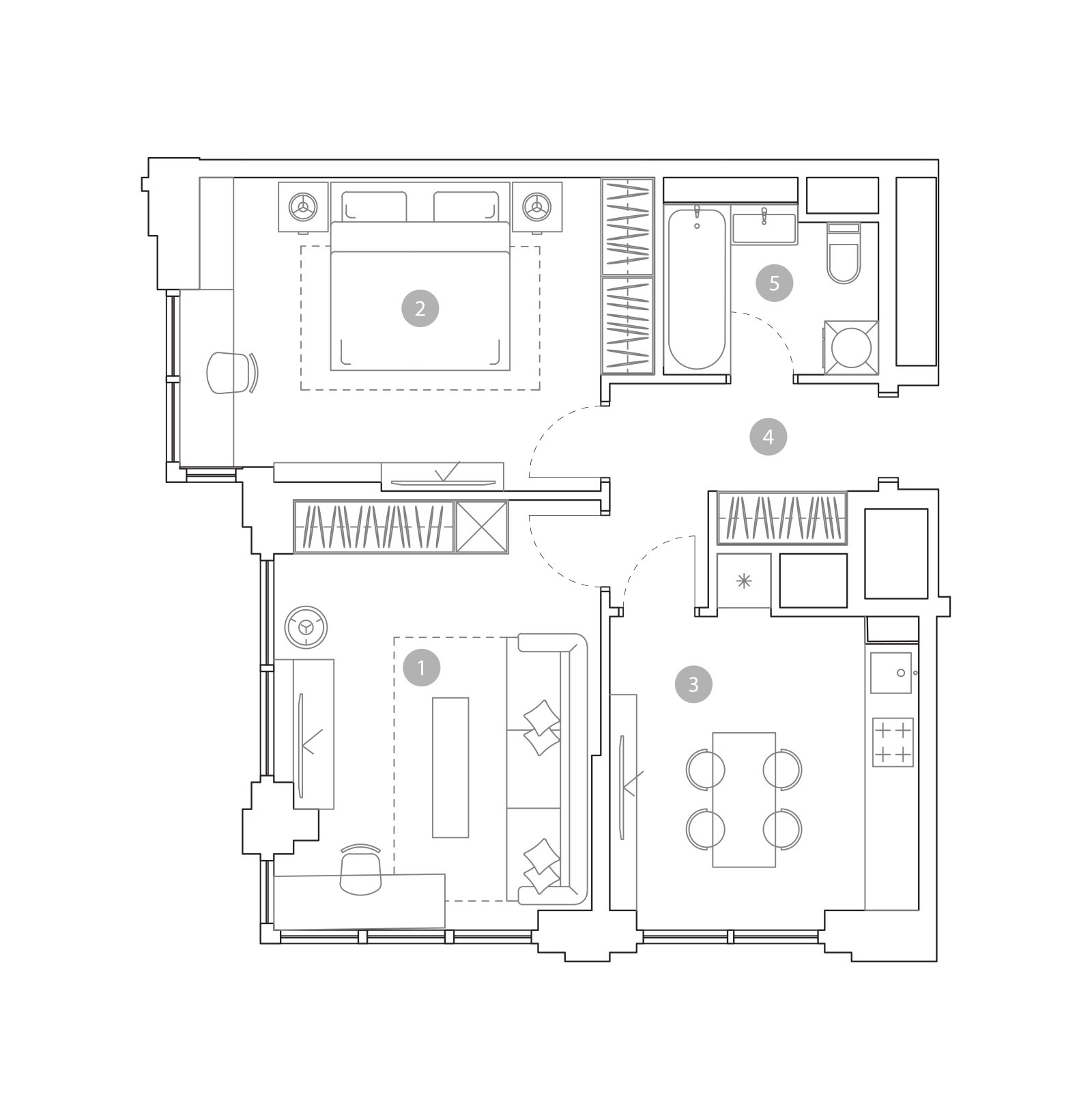 Планировка: 2-комнатная квартира, 57,1 м²