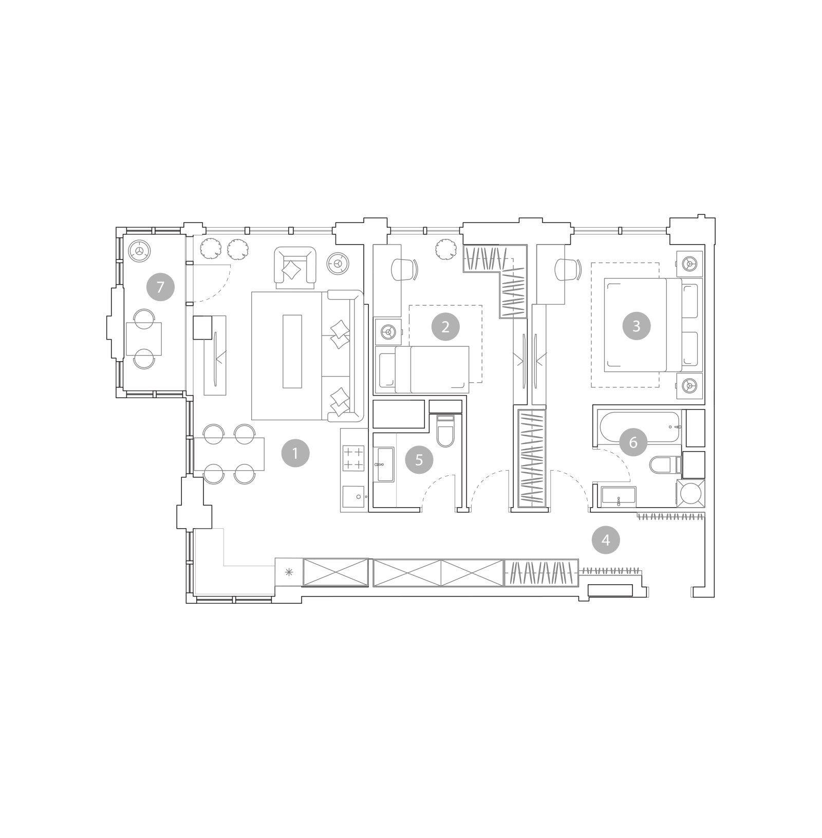 Планировка: 3-комнатная квартира, 78,1 м²