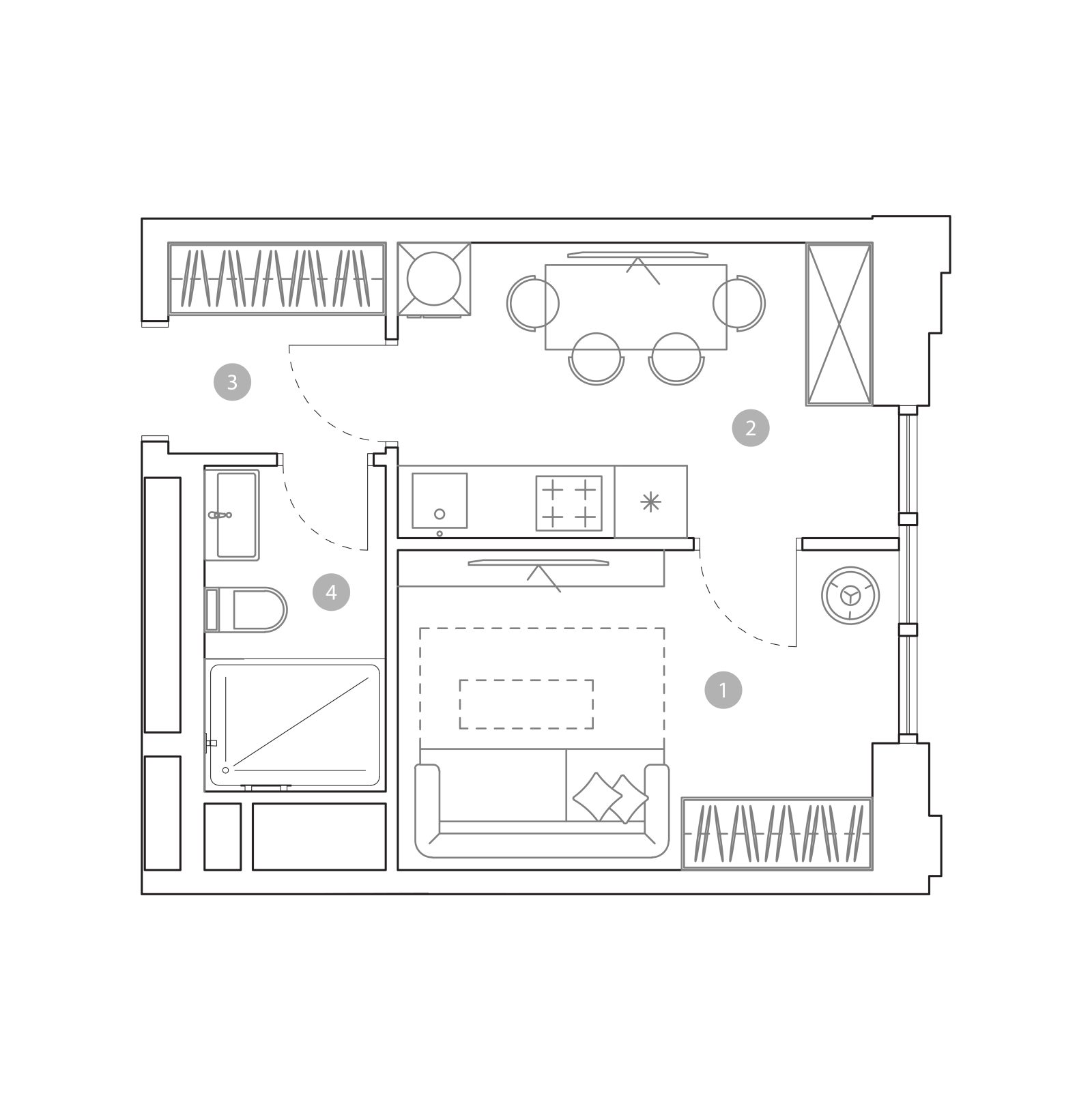Планировка: 1-комнатная квартира, 28,3 м²