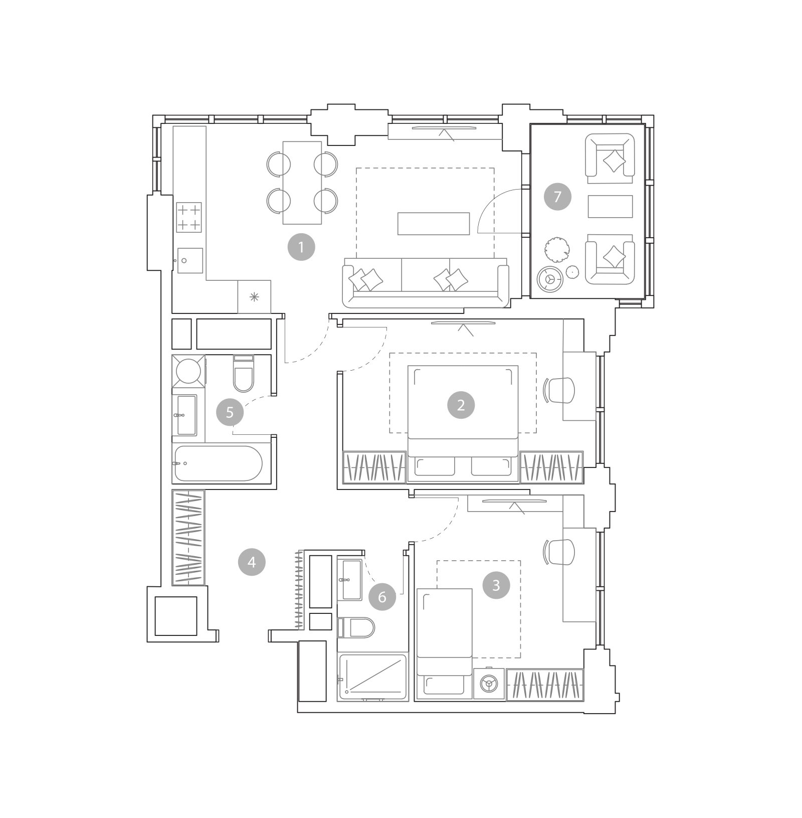 Планировка: 3-комнатная квартира, 67,3 м²