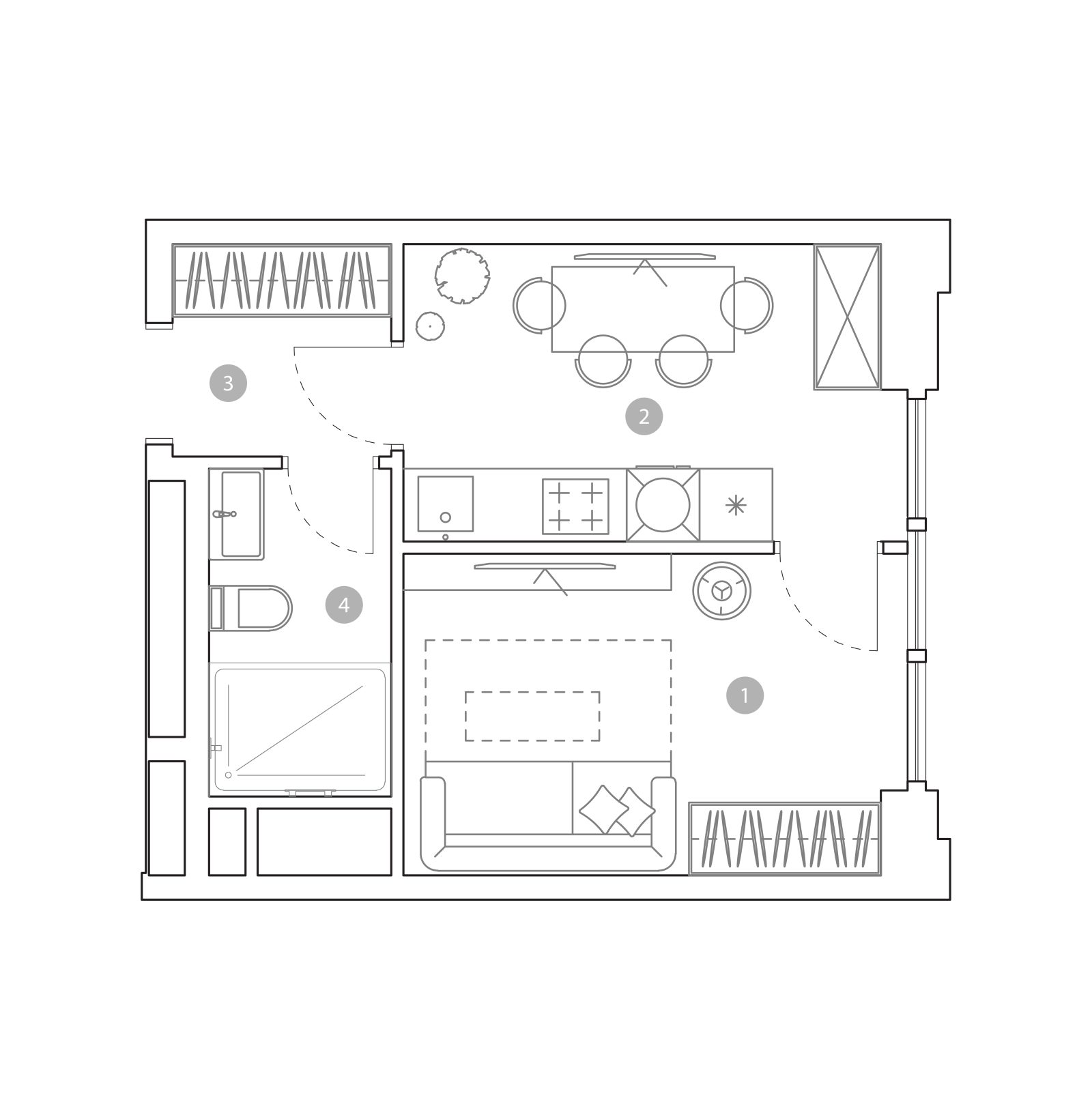 Планировка: 1-комнатная квартира, 28,3 м²
