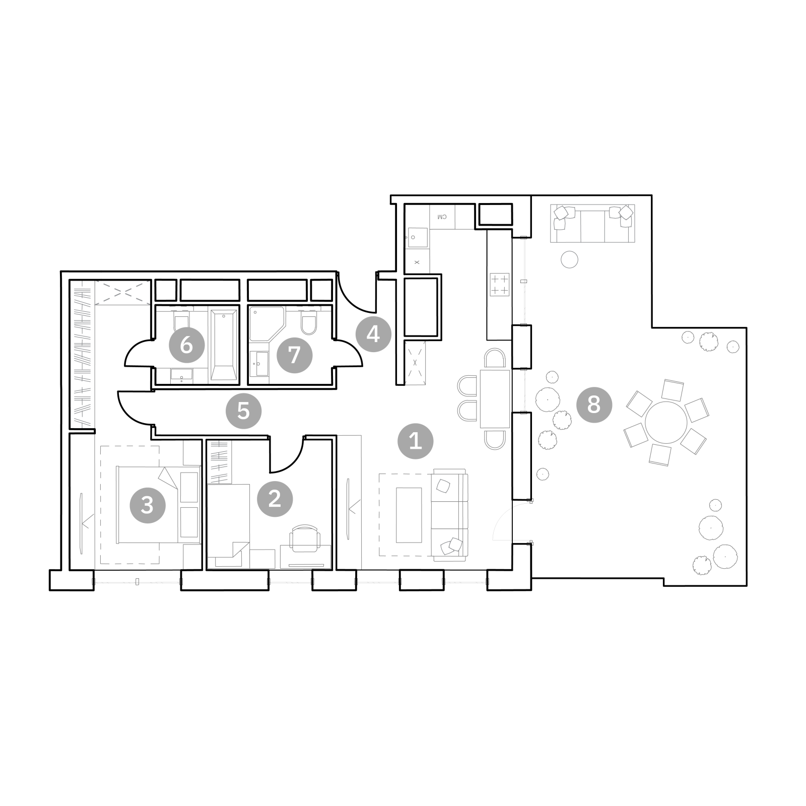 Планировка: 3-комнатная квартира, 105,2 м²
