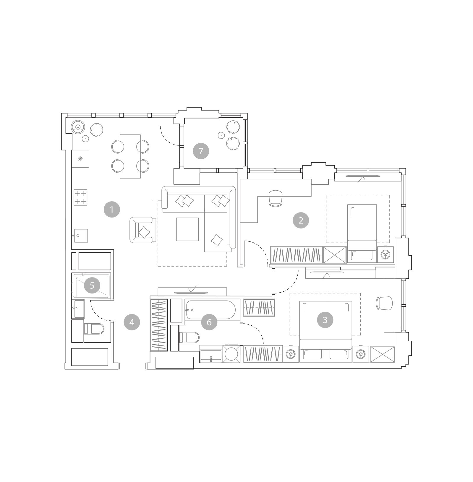 Планировка: 3-комнатная квартира, 76,6 м²