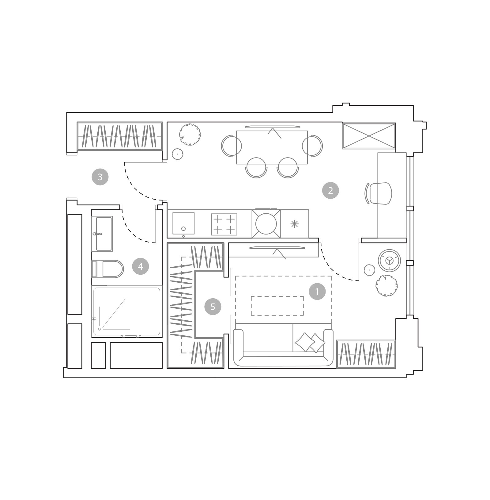 Планировка: 1-комнатная квартира, 32,4 м²