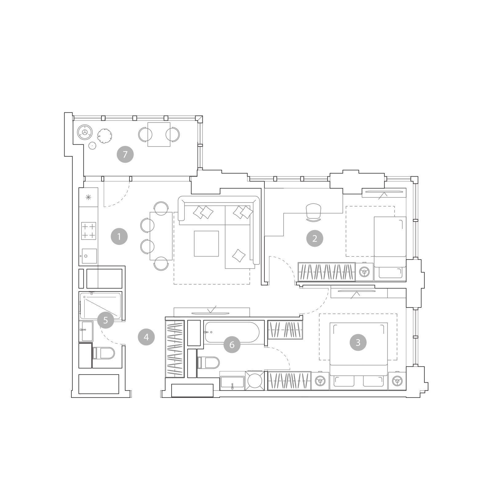 Планировка: 3-комнатная квартира, 65,2 м²