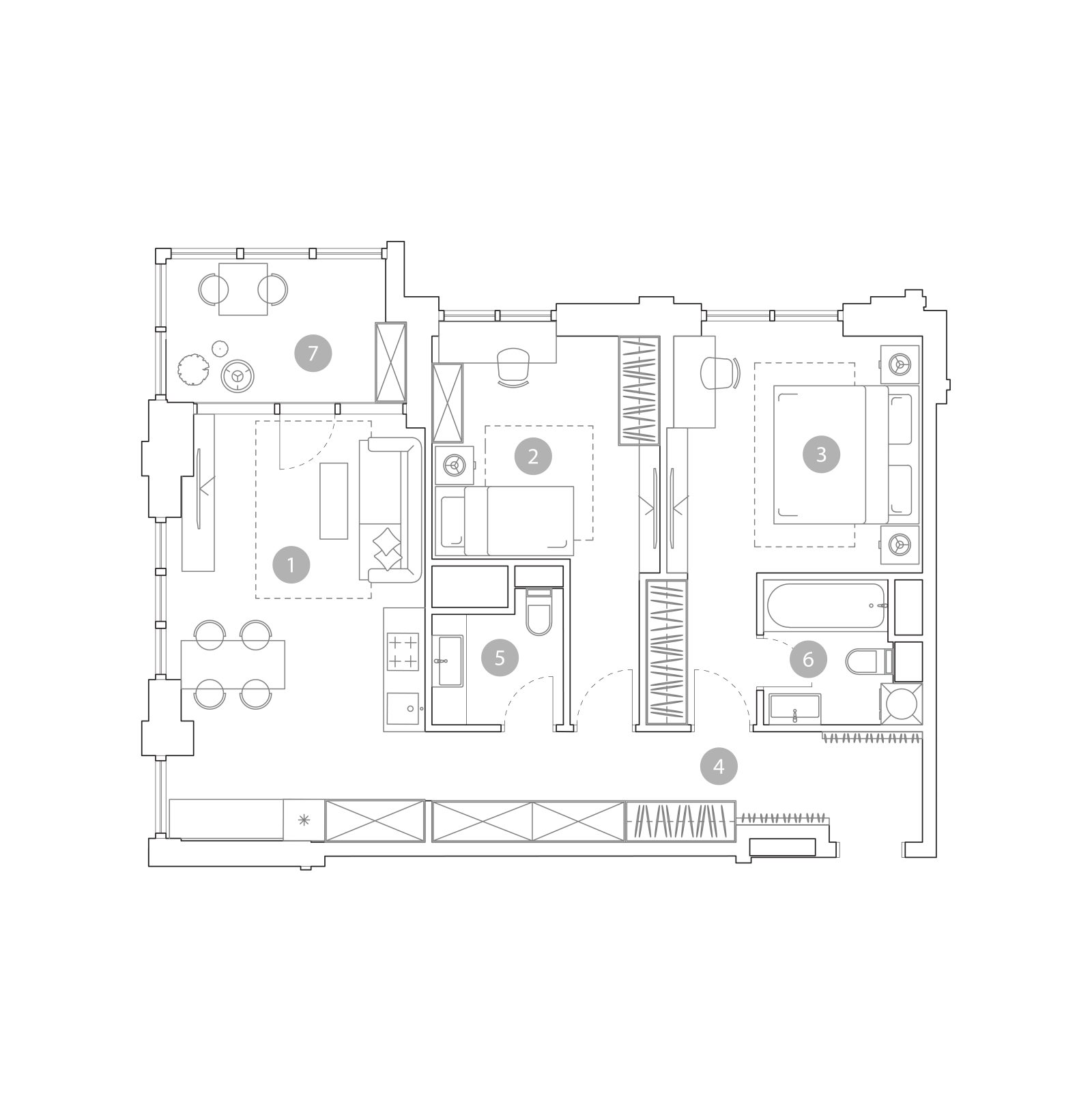 Планировка: 3-комнатная квартира, 74,8 м²