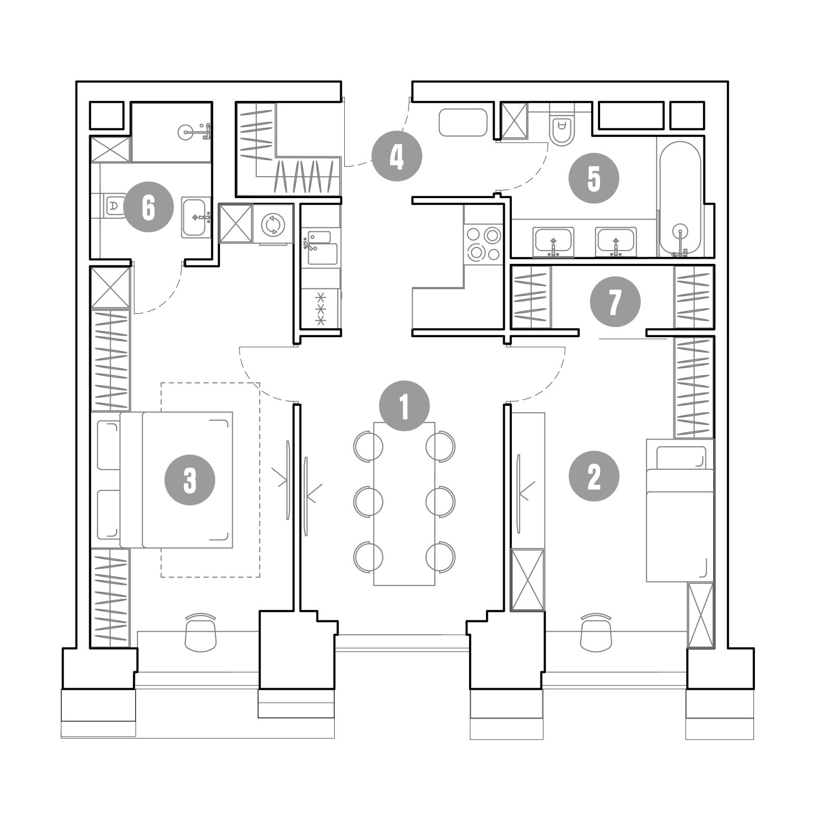 Планировка: 3-комнатная квартира, 69,3 м²