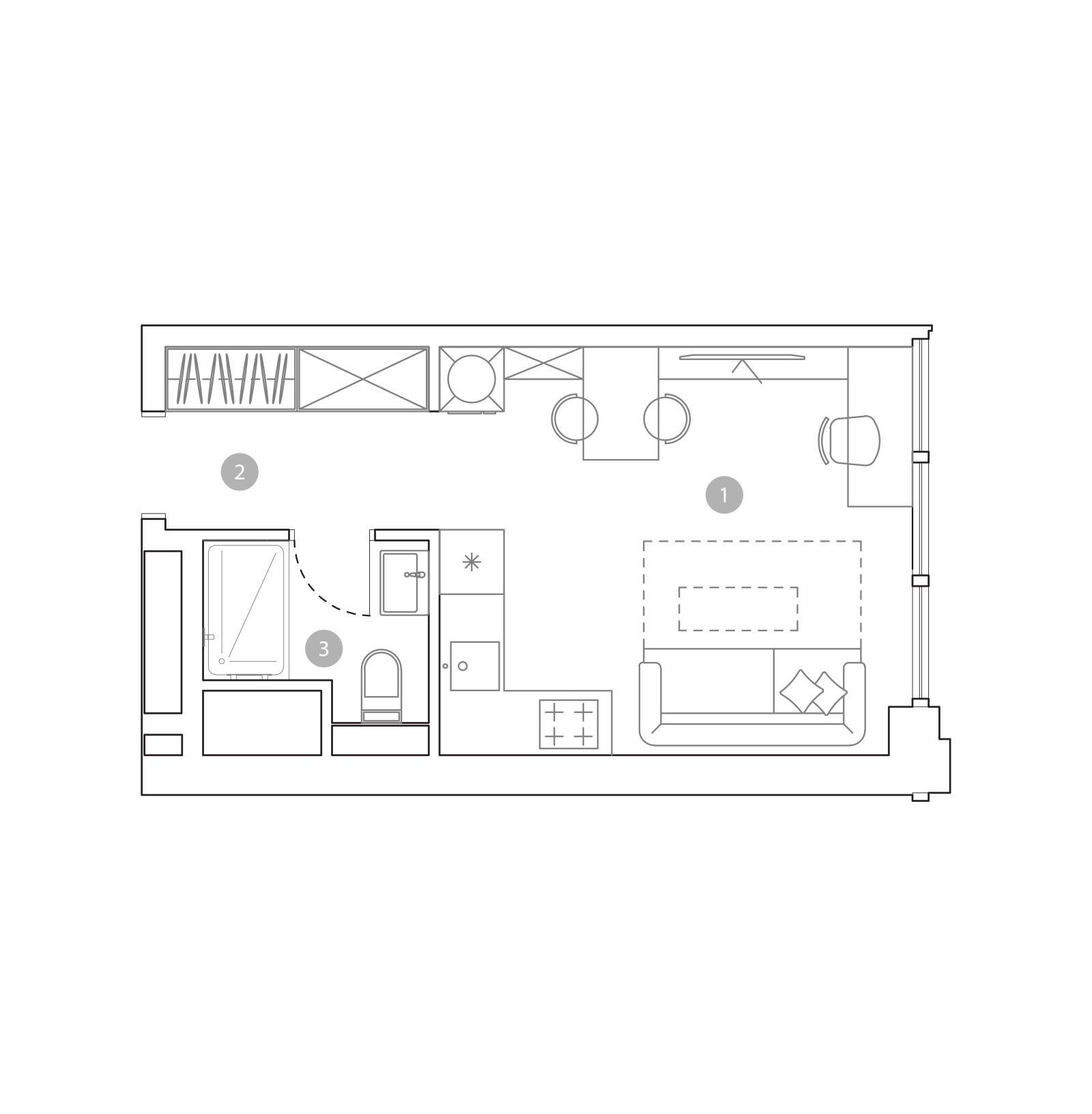 Планировка: студия, 24,1 м²