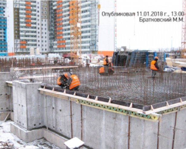 Ход строительства, Январь 2018